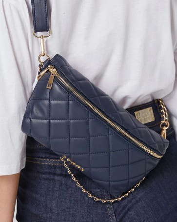 Lynne quilted cross body bag Blue