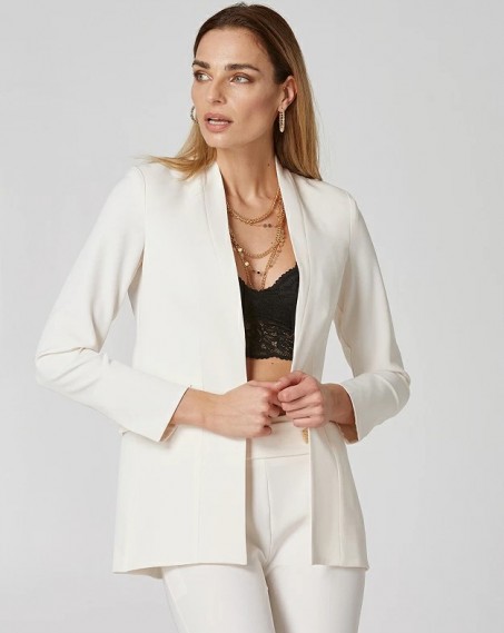 Lynne jacket with decorative pockets Off White