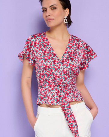 Bill Cost blouse with floral pattern Red