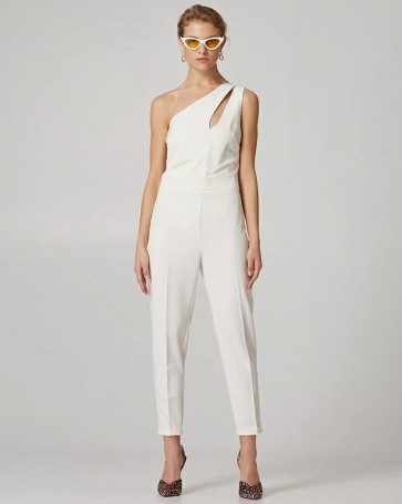 Lynne sleeveless bodysuit with cut out Off White