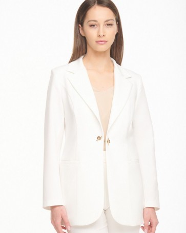 Fibes Fashion collar jacket White