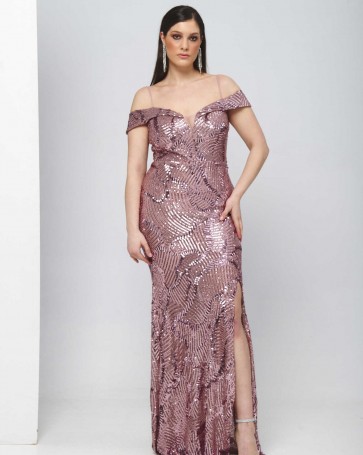 Bellona maxi dress with sequins Pink