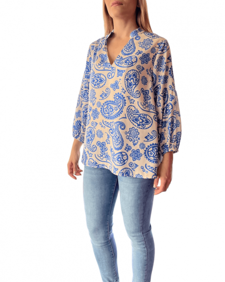 Satin blouse Donna Martha lachuri Blue