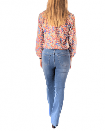 Donna Martha jeans with decorative buttons Blue
