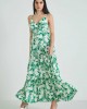 Φόρεμα κρουαζέ Cento με δέσιμο Πράσινο