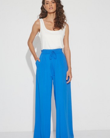 Bill Cost pants with elastic waist Blue Royal