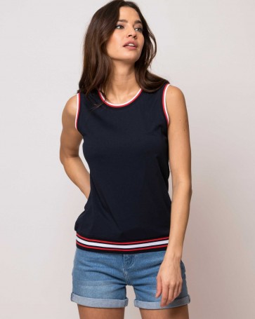 Heavy Tools sleeveless top with striped details Blue