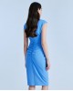 Φόρεμα Access pencil σούρα Μπλε Ρουά
