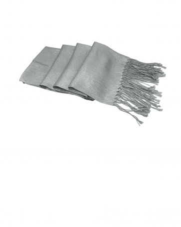 Fringed lurex scarf Light Silver
