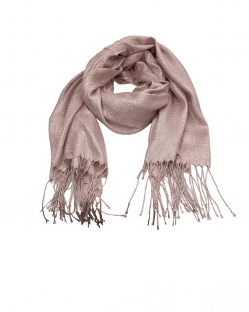 Fringed lurex scarf Pink