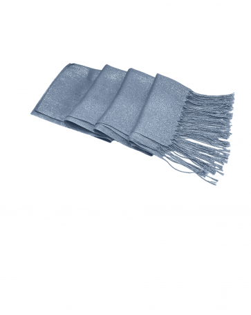 Fringed lurex scarf Light Blue