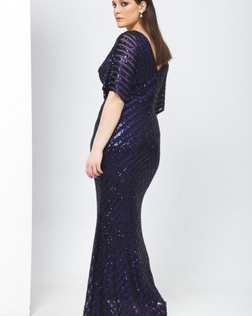Bellona maxi dress with sequins Blue