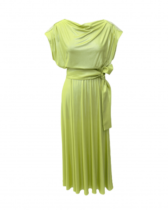 Φόρεμα Access γυαλιστερό μίντι δετή ζώνη Lime