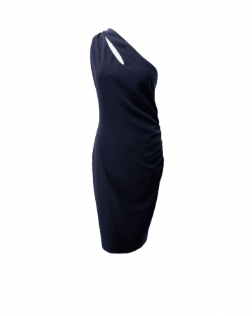 Access pencil dress with one shoulder Blue