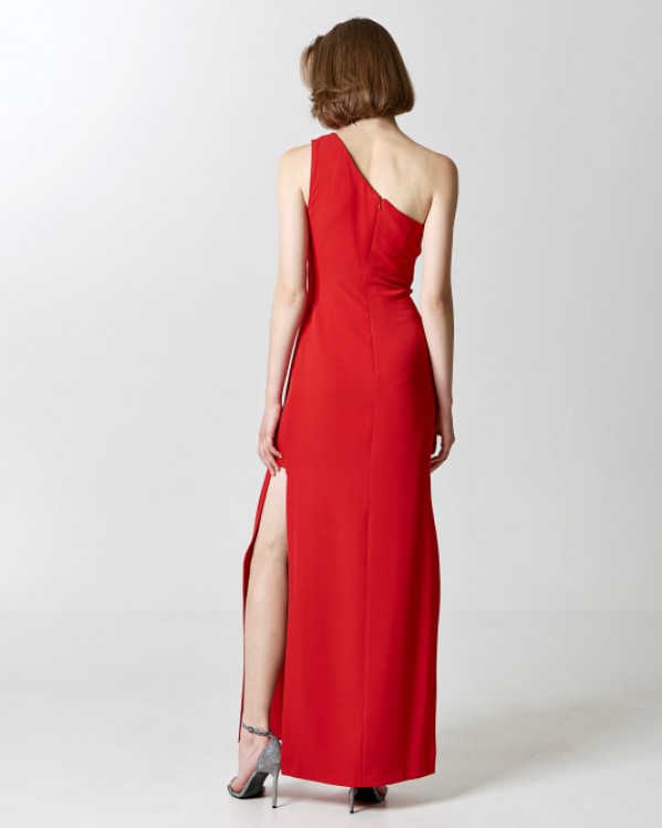 Φόρεμα μακρύ Access με άνοιγμα στη λαιμόκοψη Κόκκινο