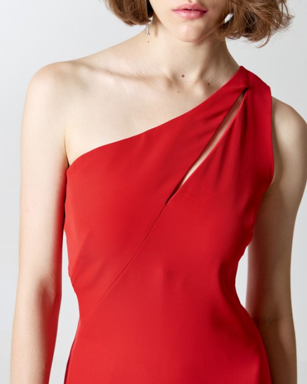 Φόρεμα μακρύ Access με άνοιγμα στη λαιμόκοψη Κόκκινο