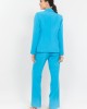 Donna Martha crepe jacket with button Sky Blue