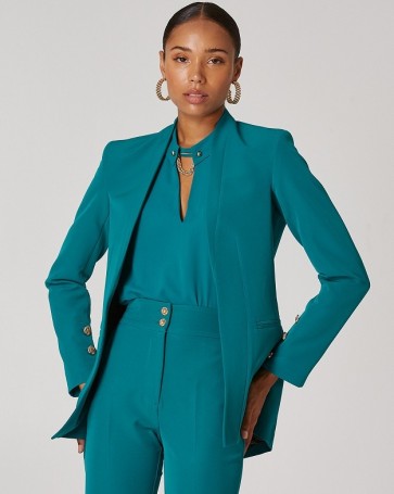 Lynne jacket with decorative buttons Emerald