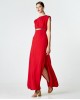 Φόρεμα μάξι Access με άνοιγμα στη μέση και στρας Κόκκινο