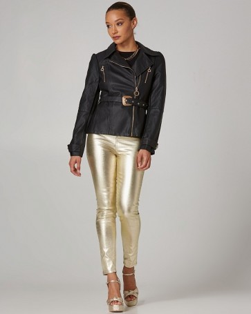 Perfecto Lynne jacket with leather look Black