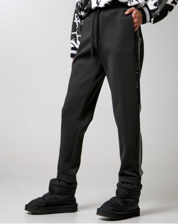 Access sequined jogger pants Black