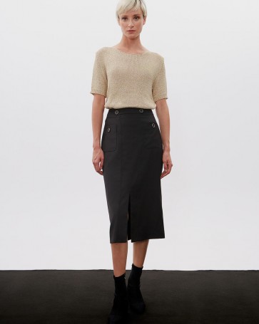 Bill Cost midi skirt with pockets Black
