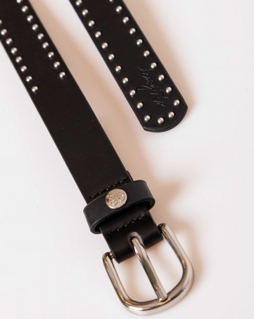 Heavy Tools belt with decorative rivets Black