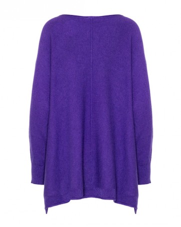 Access wide knit blouse Purple