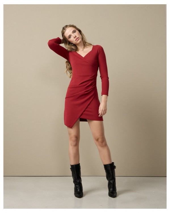 Mini φόρεμα στενό ελαστικό Passager Κόκκινο