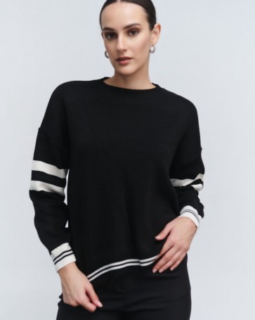 Fibes Fashion knitted blouse Black