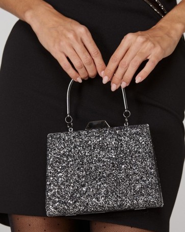 Lynne bag with glitter Black
