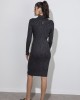 Φόρεμα ριπ lurex Cento Μαύρο