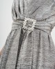 Φόρεμα μάξι μεταλλιζέ Access Silver