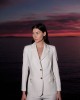 Σακάκι κρεπ Fibes Fashion με διακοσμητική αλυσίδα Λευκό