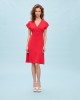 Φόρεμα κρεπ Passager σε classic γραμμή Κόκκινο